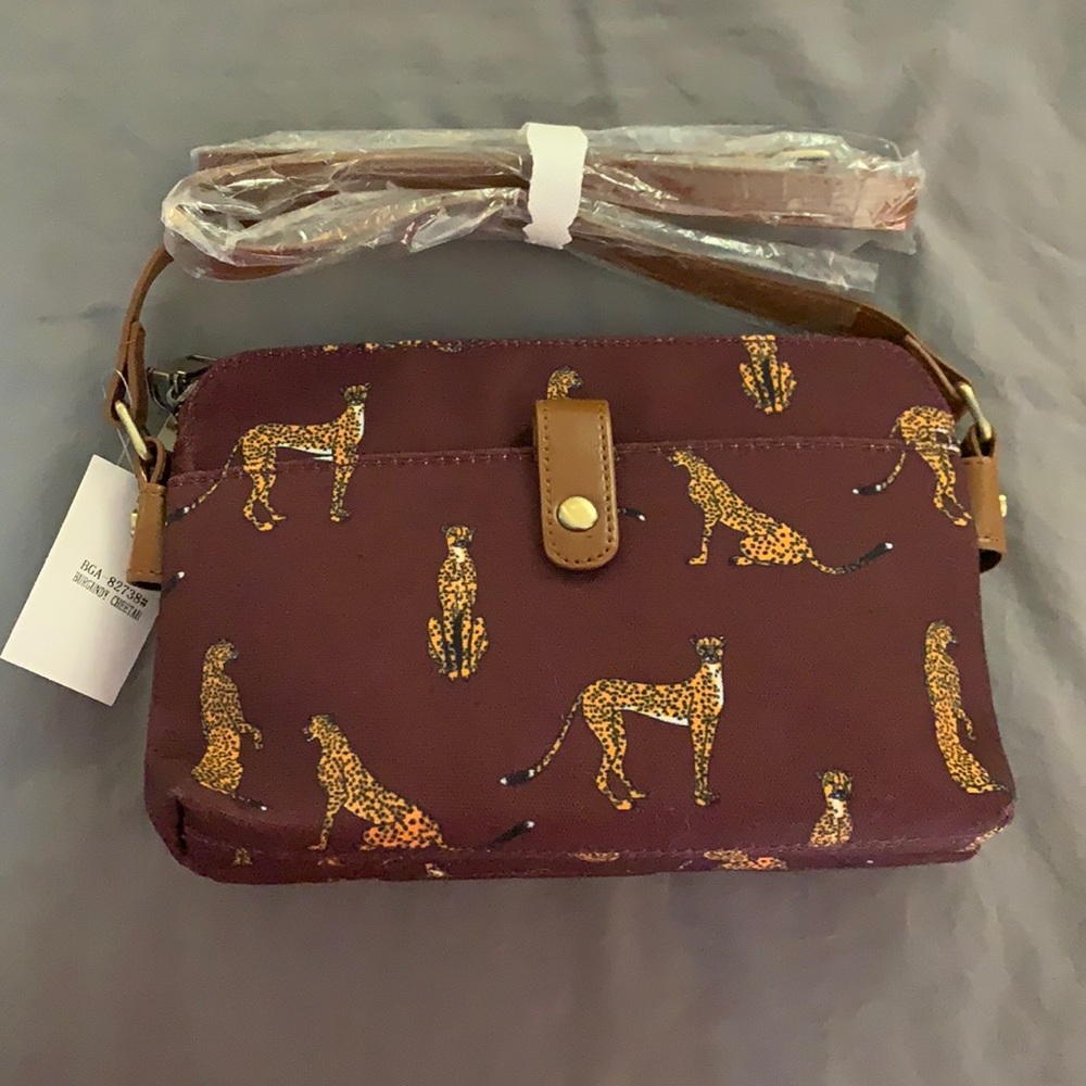 ModCloth cheetah Crossbody bag